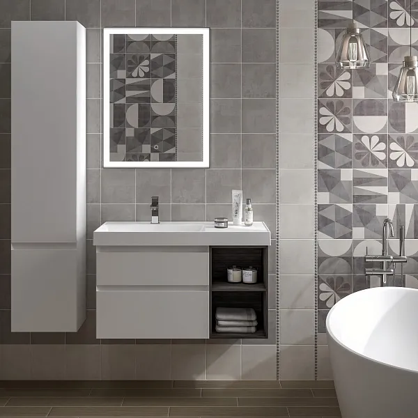 Шкаф-пенал Kerama Marazzi Cubo 35x165 CU.165lh\WHT левый фото 2