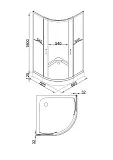 Душевой уголок OLIVE'S MINO U_MN-90PСCS-SD-C фото 6