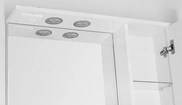 Зеркало Style Line Жасмин 70x83 ЛС-00000042 правое с полочкой и подсветкой фото 3