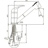 Смеситель для кухонной мойки PAINI Creta 42CR568LMKM фото 8