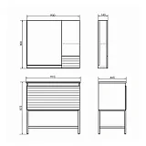Зеркало Comforty Страсбург 90x80 00-00006573CF с полочкой фото 3