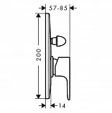 Смеситель Hansgrohe Rebris E 72459670 для ванны с душем внешняя часть фото 2