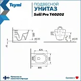Унитаз подвесной Teymi Rita Pro W00123 подвесной безободковый с микролифтом фото 14