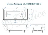 Ванна из искусственного камня Delice Scandi DLR330037RB-G фото 2