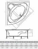 Акриловая ванна Alpen Rumina 150x150 AVY0055 фото 3