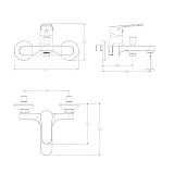 Смеситель для ванны с душем Wonzon & Woghand LUMIA WW-815523-CR фото 1
