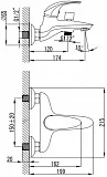 Смеситель Iddis Leaf LEASB00i02 для ванны с душем фото 5