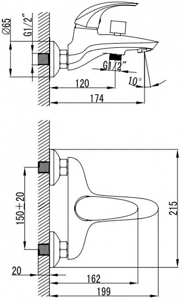 Смеситель Iddis Leaf LEASB00i02 для ванны с душем фото 5