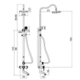 Душевая стойка Lemark Jasmine LM6662B со смесителем фото 2
