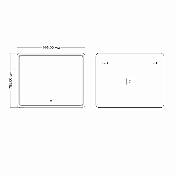 Зеркало Mixline Умберто 80x100 4620077040868 с подсветкой фото 2