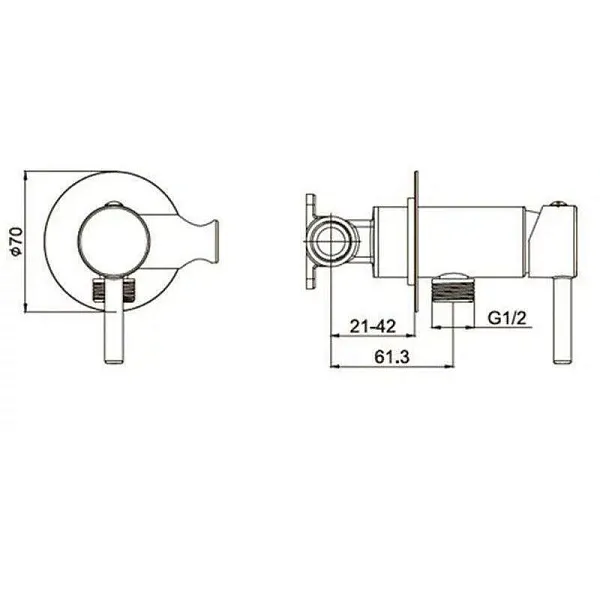 Гигиенический душ FILARETE Roun FL100BL фото 3