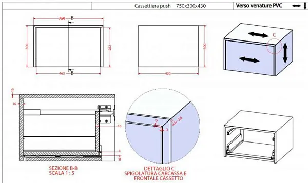 Тумба Cezares Tavolone 75 см 41788 фото 4