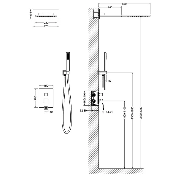 Душевой комплект TIMO Briana SX-7139/00SM фото 2