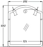 Зеркало Opadiris Виктория 90 слоновая кость фото 3