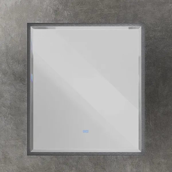 Зеркало Cezares Interni 80x90 CZR-SPC-INT-800-900-LED-TCH-WARM-TIT с подсветкой Tитан фото 2