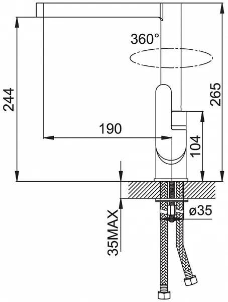 Смеситель Iddis Renior RENSB00I05 для кухонной мойки фото 2