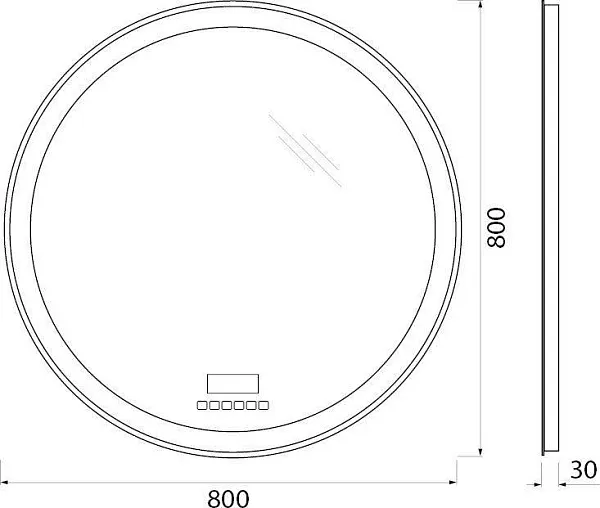 Зеркало BelBagno Rng 80x80 SPC-RNG-800-LED-TCH-RAD с подсветкой фото 11