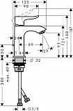 Смеситель Hansgrohe Metris 31088000 для раковины с донным клапаном фото 5