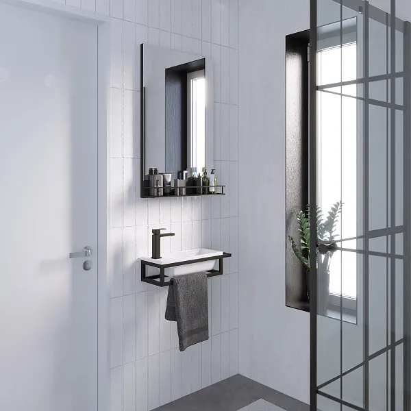 Зеркало Grossman Метрис 50x80 с полочкой фото 1