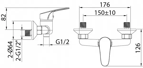 Смеситель Milardo Simp SIMSB00M03 для душа фото 3
