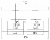 Раковина Акватон Ричмонд 150 см 1A70573KRD010 фото 3
