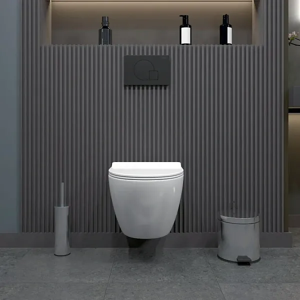Унитаз подвесной Teymi Milana Pro W00158 подвесной безободковый с микролифтом фото 5