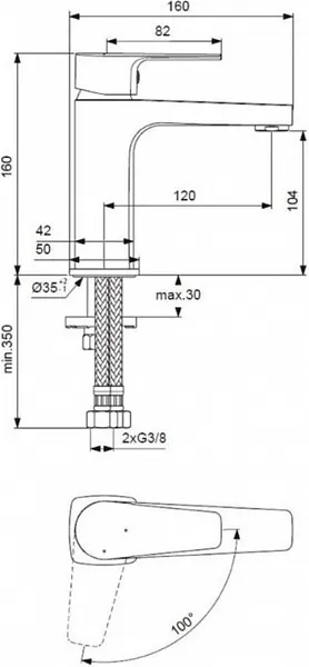 Смеситель Ideal Standard Esla BC223AA для раковины фото 2