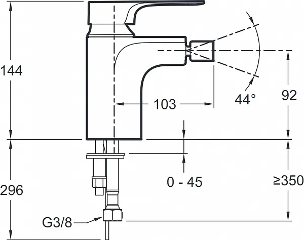 Смеситель Jacob Delafon Aleo+ E72317-CP для биде фото 2