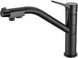 Смеситель ZorG Sanitary ZR 401 KF ЧЕРНЫЙМЕТАЛЛИК для кухонной мойки фото 1