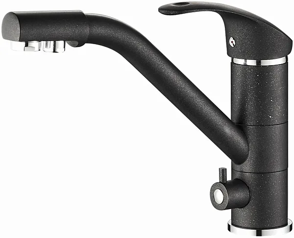 Смеситель Steel Hammer SH 321 BLACK CR для кухонной мойки фото 1