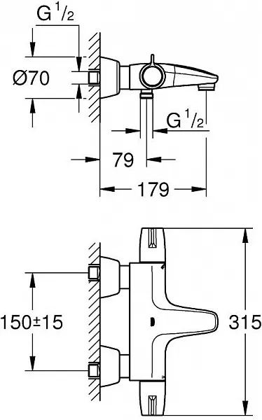 Термостат Grohe Grohtherm Special 34665000 для ванны с душем фото 2