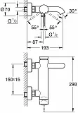 Смеситель Grohe Essence New 33624EN1 для ванны с душем фото 2