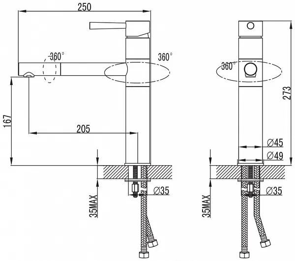 Смеситель Iddis Strit STRSBS0i05 для кухонной мойки фото 3