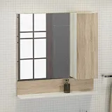 Зеркало Comforty Рига 80x80 00004139024CF правая с полочкой фото 2