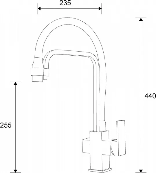 Смеситель ZorG Sanitary ZR 341-8 YF для кухонной мойки фото 2
