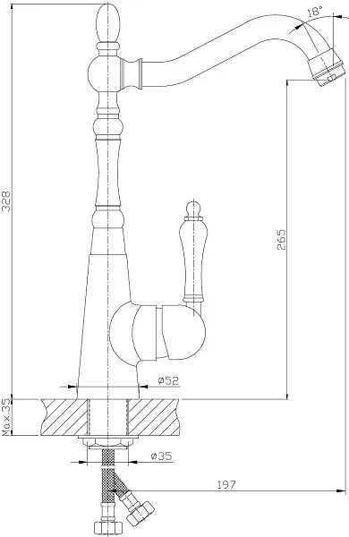 Смеситель Rossinka Z Z35-20U для кухонной мойки фото 2