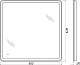 Зеркало BelBagno 80x80 SPC-MAR-800-800-LED-TCH с подсветкой фото 9