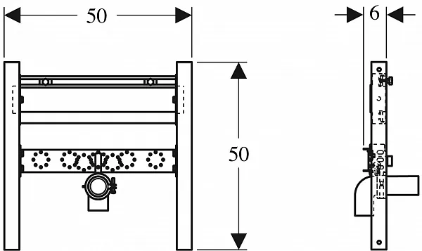 Инсталляция для раковины Geberit Duofix 111.464.00.1 фото 2