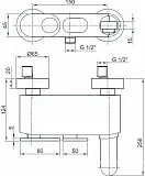 Смеситель Cezares Butterfly BUTTERFLY-VM-04 для ванны с душем фото 2