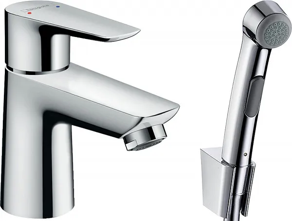 Смеситель Hansgrohe Talis E 71729000 для раковины с гигиеническим душем с донным клапаном фото 1