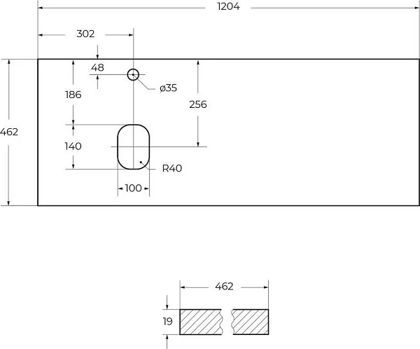 Столешница BelBagno Ek 120 EK-120-AS-BL-L фото 5