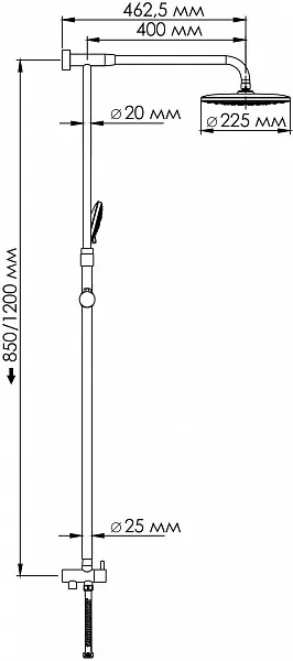 Душевая стойка WasserKRAFT A066 фото 7