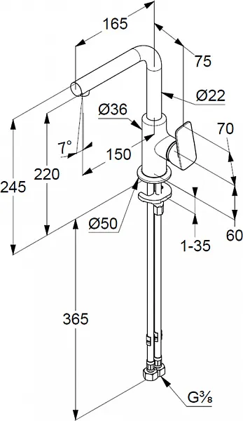 Смеситель Kludi Pure&Style 400240575 для раковины фото 4