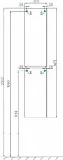 Шкаф-пенал Акватон Скай PRO 30x148 см белый / черный 1A238603SY01L левый фото 6