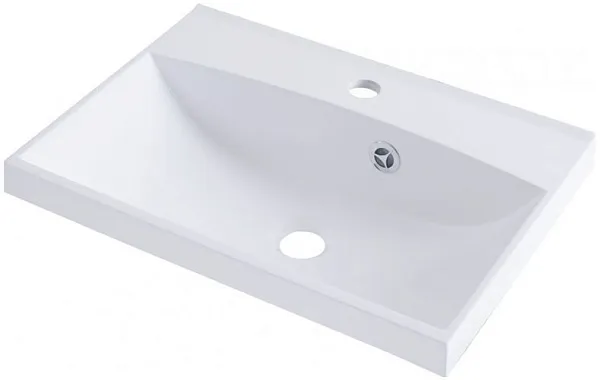 Тумба с раковиной Aquanet Верона 50 подвесная, белая фото 5