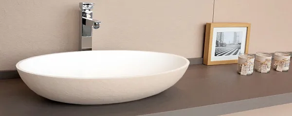 Раковина Acquabella On-Top Oval 58 см LAVABO_ON-TOP_OVAL_SLATE_BLANCO фото 3