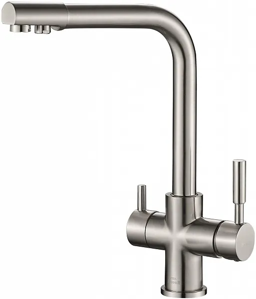 Смеситель Steel Hammer SH 552 SATIN для кухонной мойки фото 1