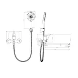 Смеситель Lemark Minima LM3851C для ванны с душем фото 2