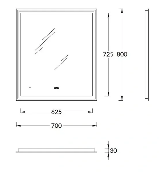 Зеркало Kerama Marazzi Tecnologica 70x80 TE.mi.70 с подсветкой фото 4