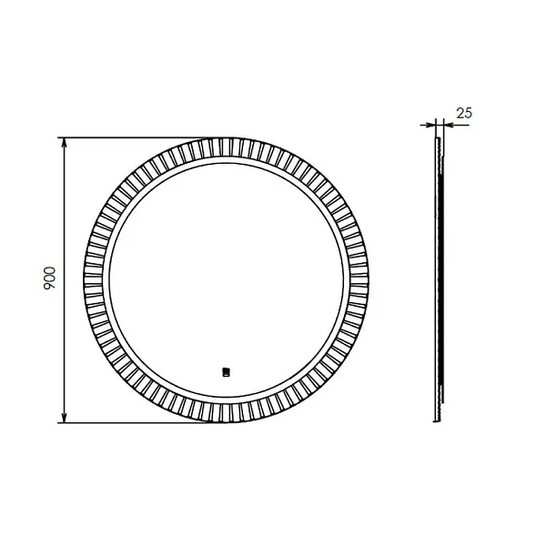 Зеркало Comforty Мадрид 90x90 00-00014159CF с подсветкой фото 2